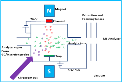 Schematic diagram of CI source